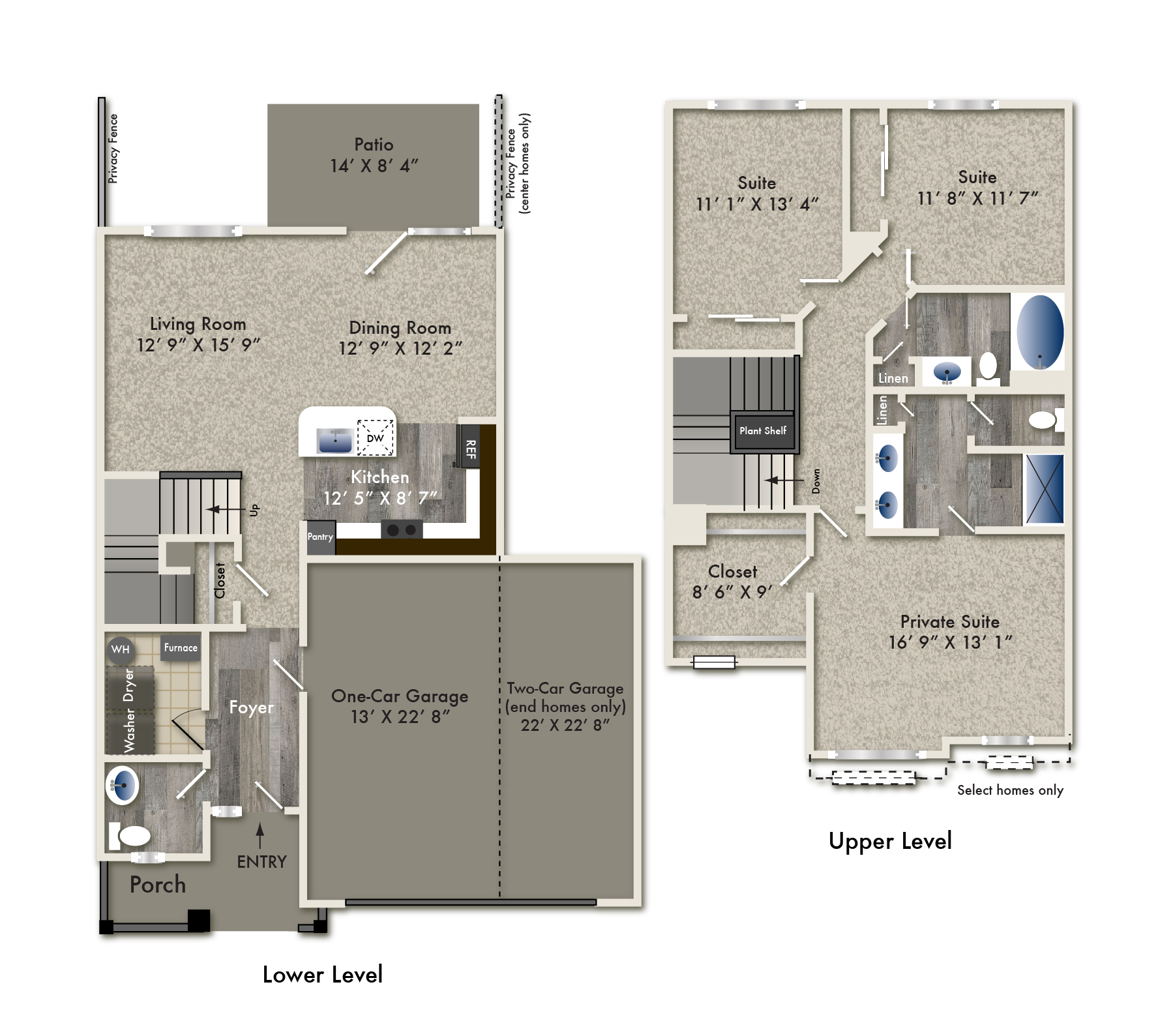 Floor plan for 3 beds, 2.5 baths, 1762 sqft